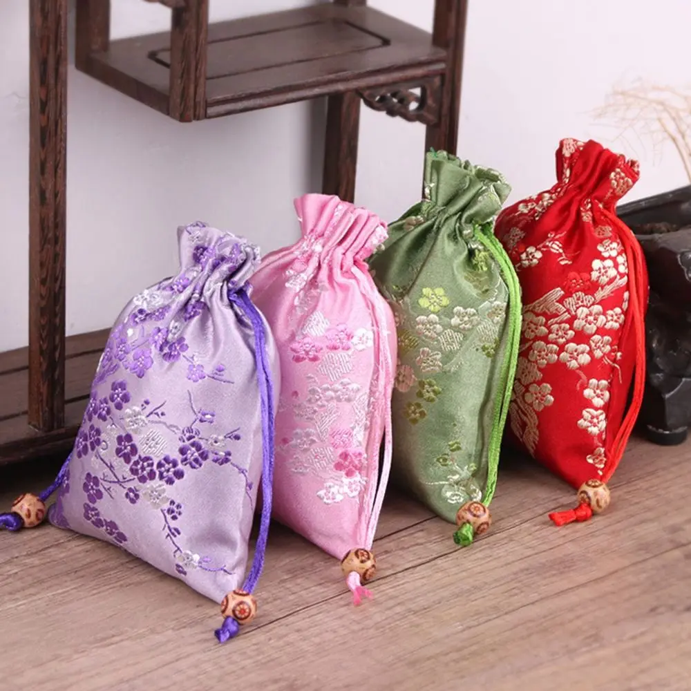 Drawstring Pocket Drawstring Organza Pouches Brocade Bag Chinese Style Pocket Jewelry Gift Wedding Candy Buddha Beads