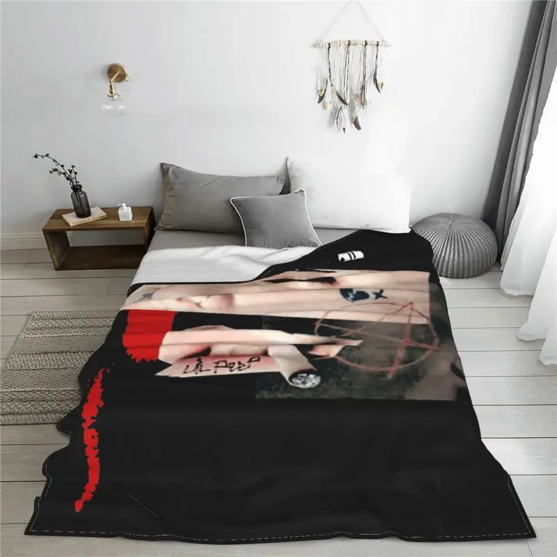 Daddy Lil Peep Retro Music Blanket Velvet Classic Dust Cover Sofa Dedicated Mechanical Wash