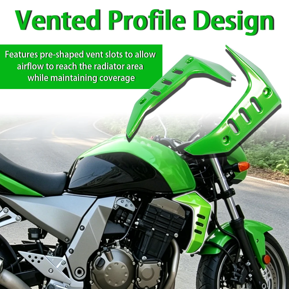 Akcesoria motocyklowe ABS Plastikowe boczne osłony chłodnicy, panele, osłony, ochraniacze do Kawasaki Z750 Z 750 2004 2005 2006 2007