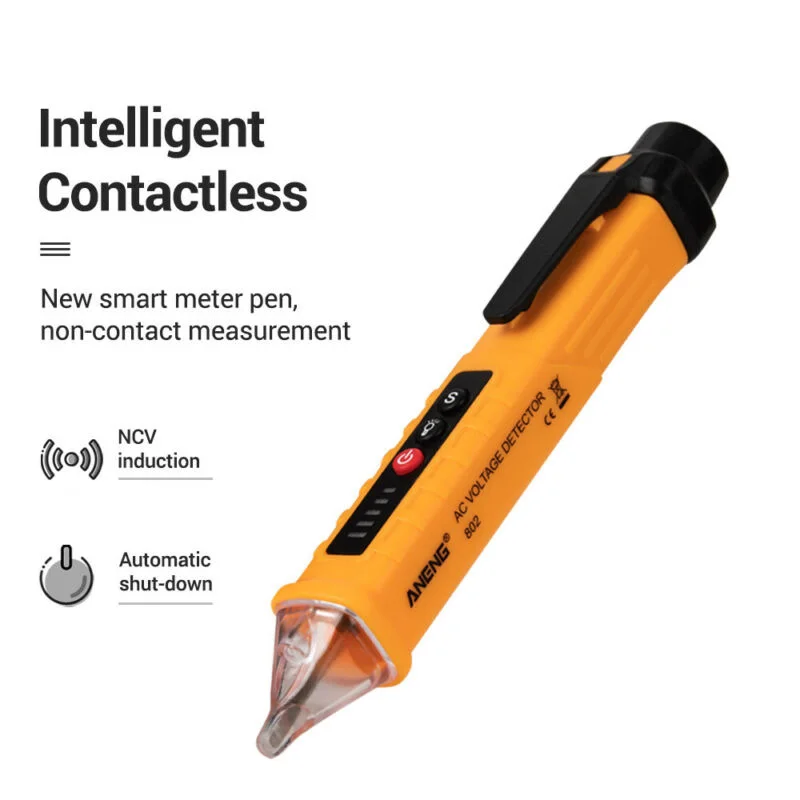 

1 * Voltage Tensioner Voltage Pen 12-1000V Sensitivity Electrical Tester Pen Non-Contact AC Voltage Detector 15x2.6x2.4 Cm