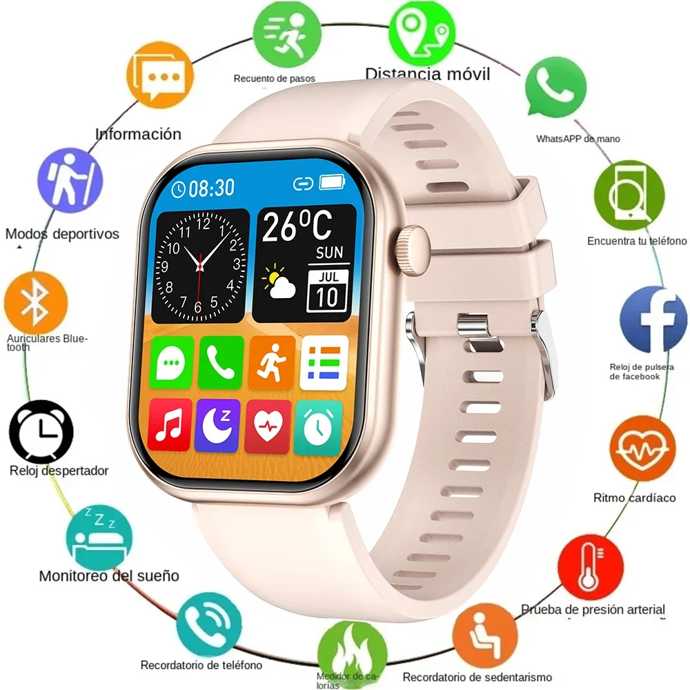 

2024 New Smart Watch for Women Full Touch Screen. Bluetooth Call Waterproof Sport Fitness Tracker Stylish Lady's Smartwatch