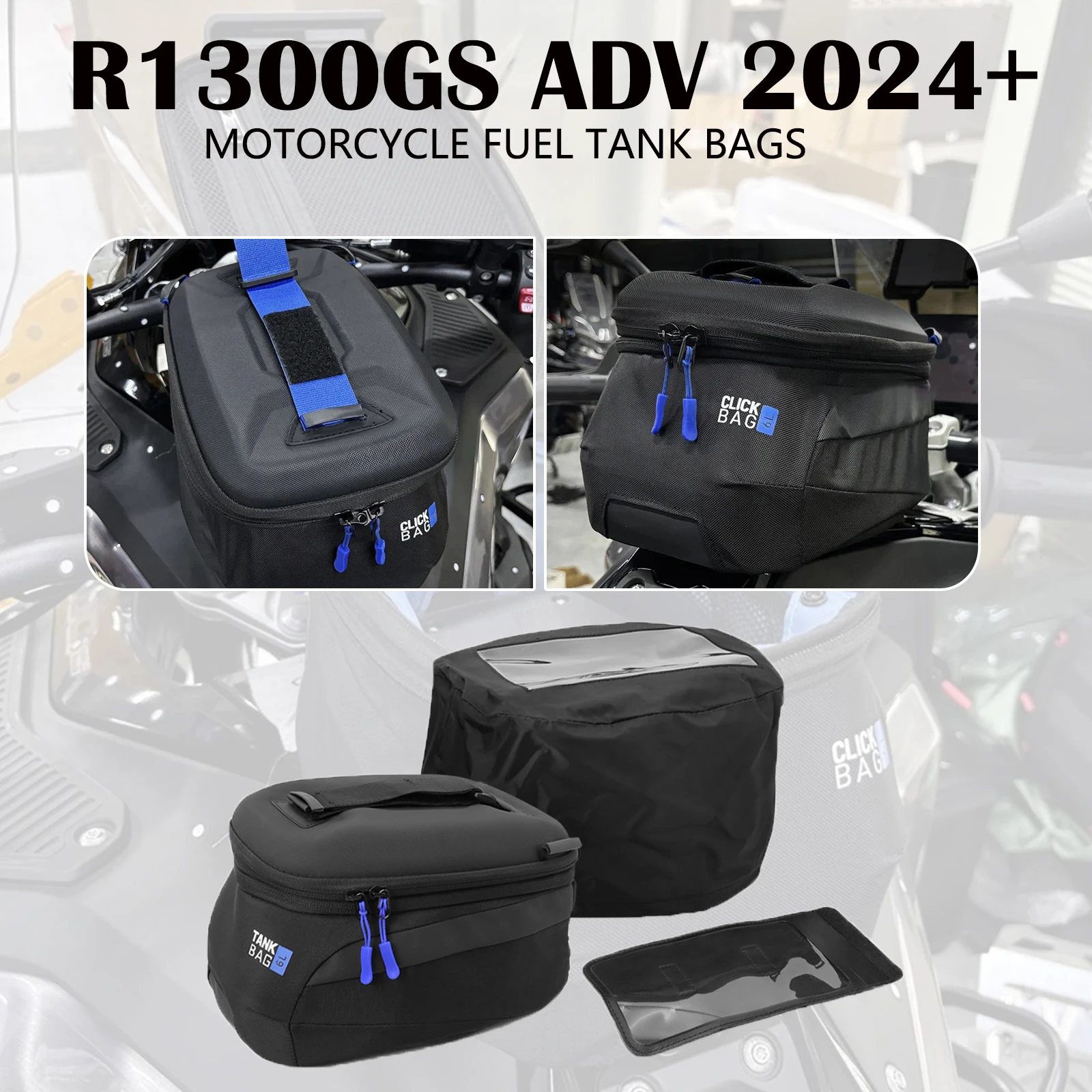 

Для мотоциклов BMW R1300GS ADV R 1300 GS Adventure 2023 2024 2025: Водонепроницаемая быстросъемная сумка-рюкзак на бак для инструментов, портативная