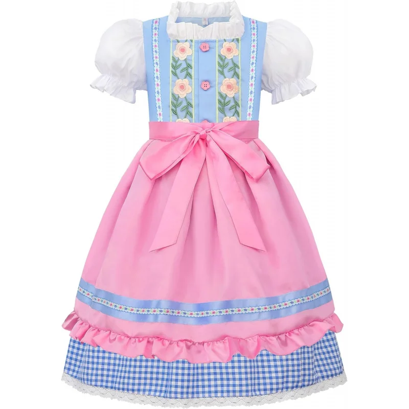 

Kids Girls Dirndl Dress Oktoberfest Costume German for Girls