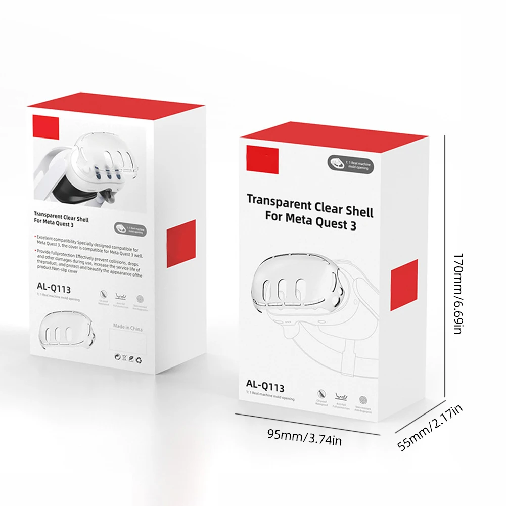 غطاء حماية أمامي من السيليكون VR مضاد للخدش شفاف VR غطاء حماية أمامي مضاد للصدمات ومضاد للانزلاق لـ Meta Quest 3 #5