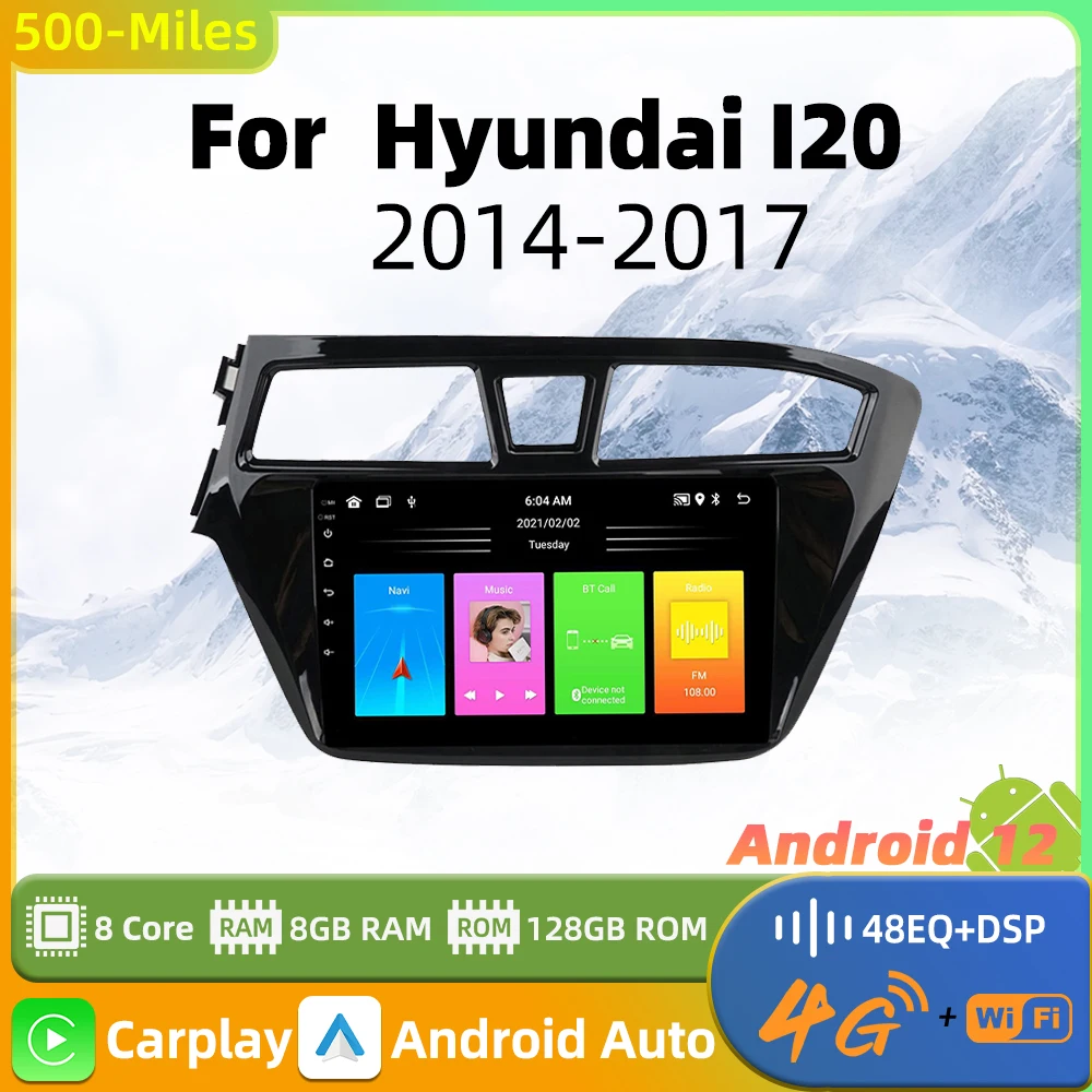 

Android Car Radio Stereo for Hyundai I20 2014 - 2017 Left Hand 2 Din Multimedia Player WIFI Navigation Autoradio GPS Head Unit