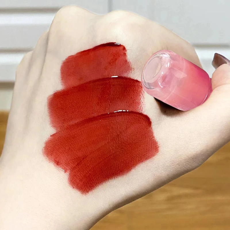 長持ちする保湿リップグロス、ハロー染色が簡単、防水ミラー、ウォーターガラス、透明化粧品、6色