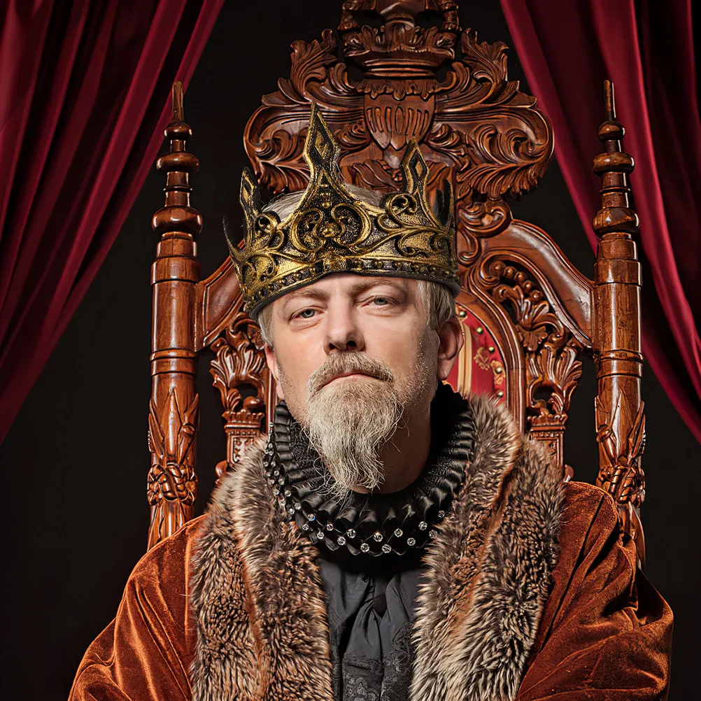 2 Coronas Medievales de Espuma de Poliuretano, Accesorio de Disfraz Suave y Cómodo para Hombres, para Fiestas de Cumpleaños, Halloween y Escenarios