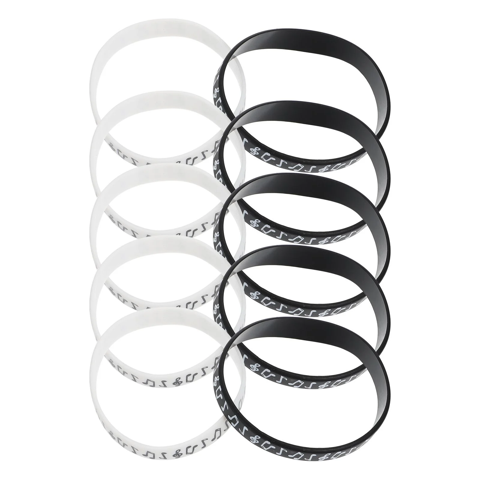 Ensemble de bracelets en Silicone pour Festival de musique, 10 pièces, bande décorative mixte de 5 couleurs pour cadeau de fête de Concert, accessoire de Festival de musique