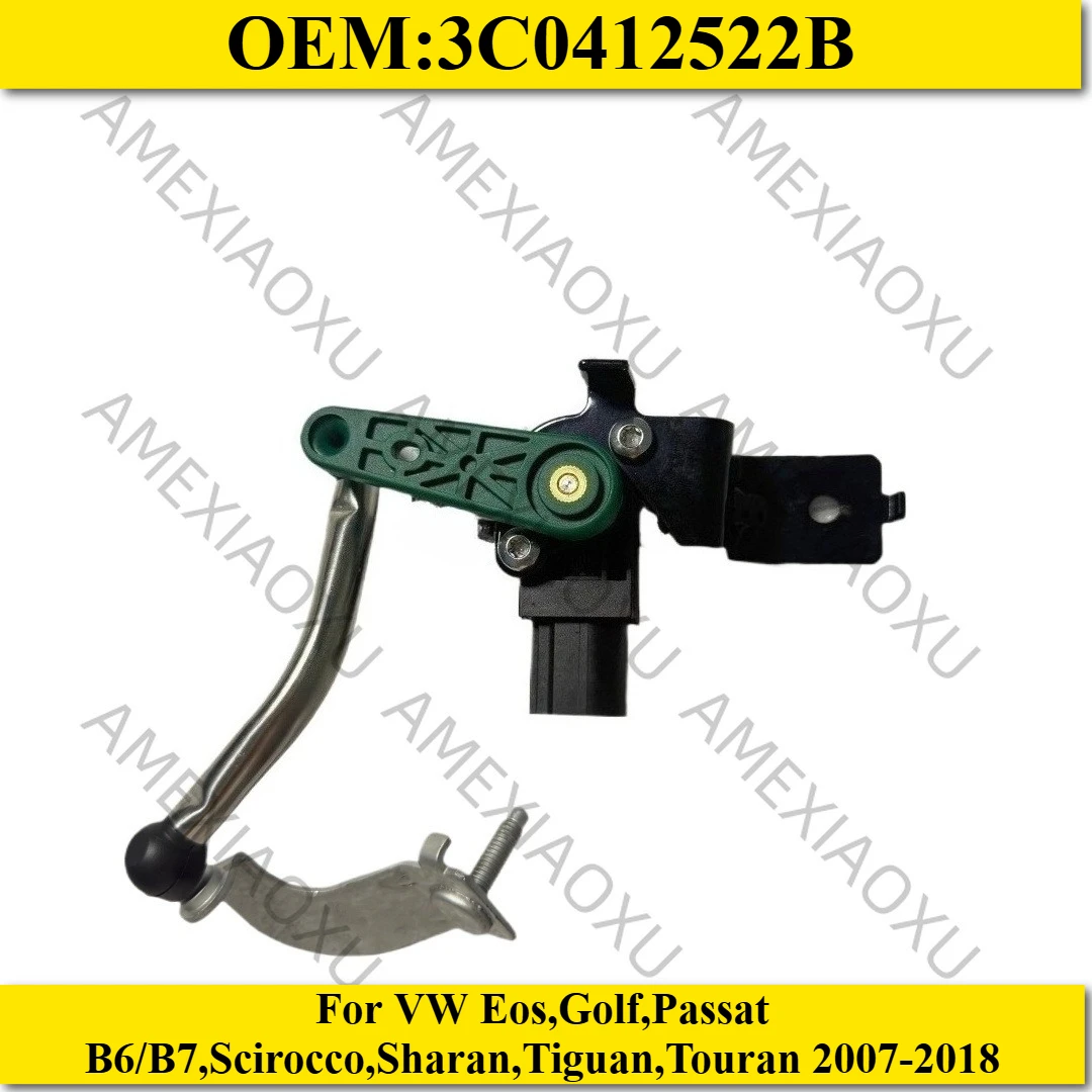 

1 Pc Front Right Headlight Level Sensor 3C0412522B For VW Eos,Golf,Passat B6/B7,Scirocco,Sharan,Tiguan,Touran 2007-2018