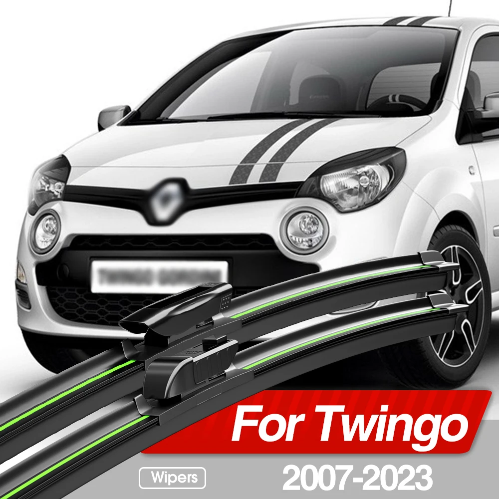 

For Renault Twingo 2 3 2007-2023 Front Windshield Wiper Blades 2pcs Windscreen Window Accessories 2008 2011 2012 2014 2015 2019