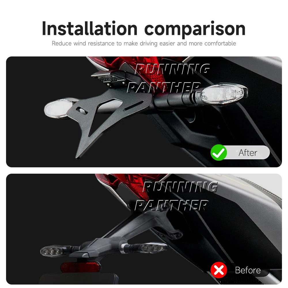 For Speed Triple 1200RS 1200RR 1200 RS RR 2021-2024 Motorcycle Rear Short Tail Stock Tidy License Plate Holder Tailstock Bracket