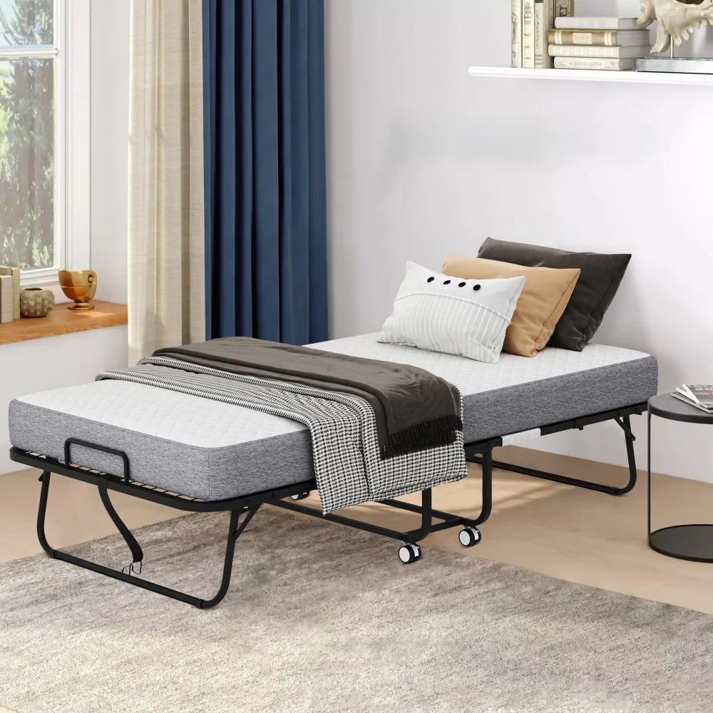 Folding Bed with Mattress 75