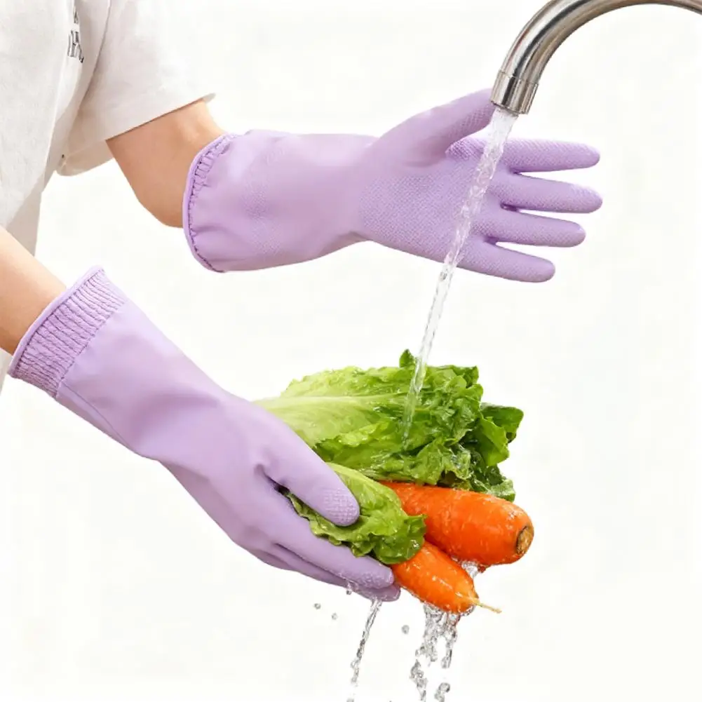Long-lasting Nitrile Gloves Durable Nitrile Gloves for Kitchen Housekeeping Waterproof Tear-resistant Reusable for Dishwashing