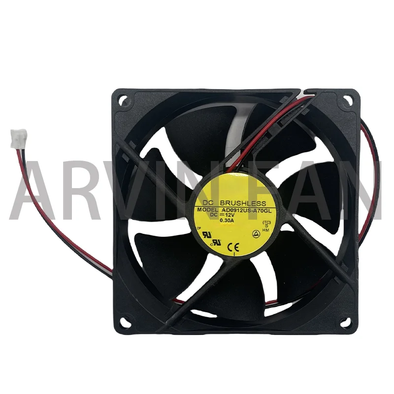 Original AD0912US-A70GL 9025 9,2 cm 9 cm 90 mm 12 V 0,3A Ventilador de refrigeração Ventilador inversor