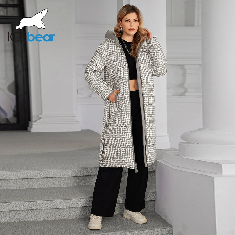 ICEbear Winter 2024 giacca da donna reversibile giacca con cappuccio con cerniera di alta qualità Brand Fashion Parka women\'s GWD4682I