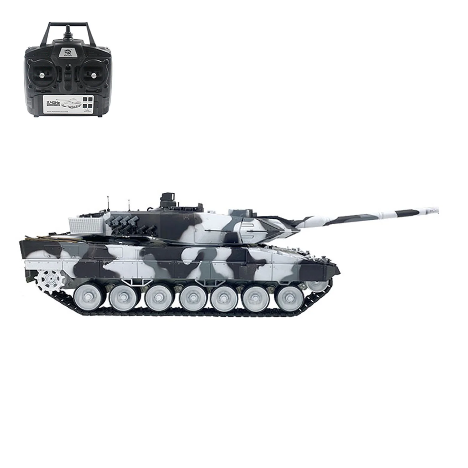 2,4 G Henglong 1/16 7,0 Leopard 2A6 RC Panzer 3889 Metallgetriebe Aufhängungsstangen BB IR Barrel Recoil Sound Rauchlicht Batterie