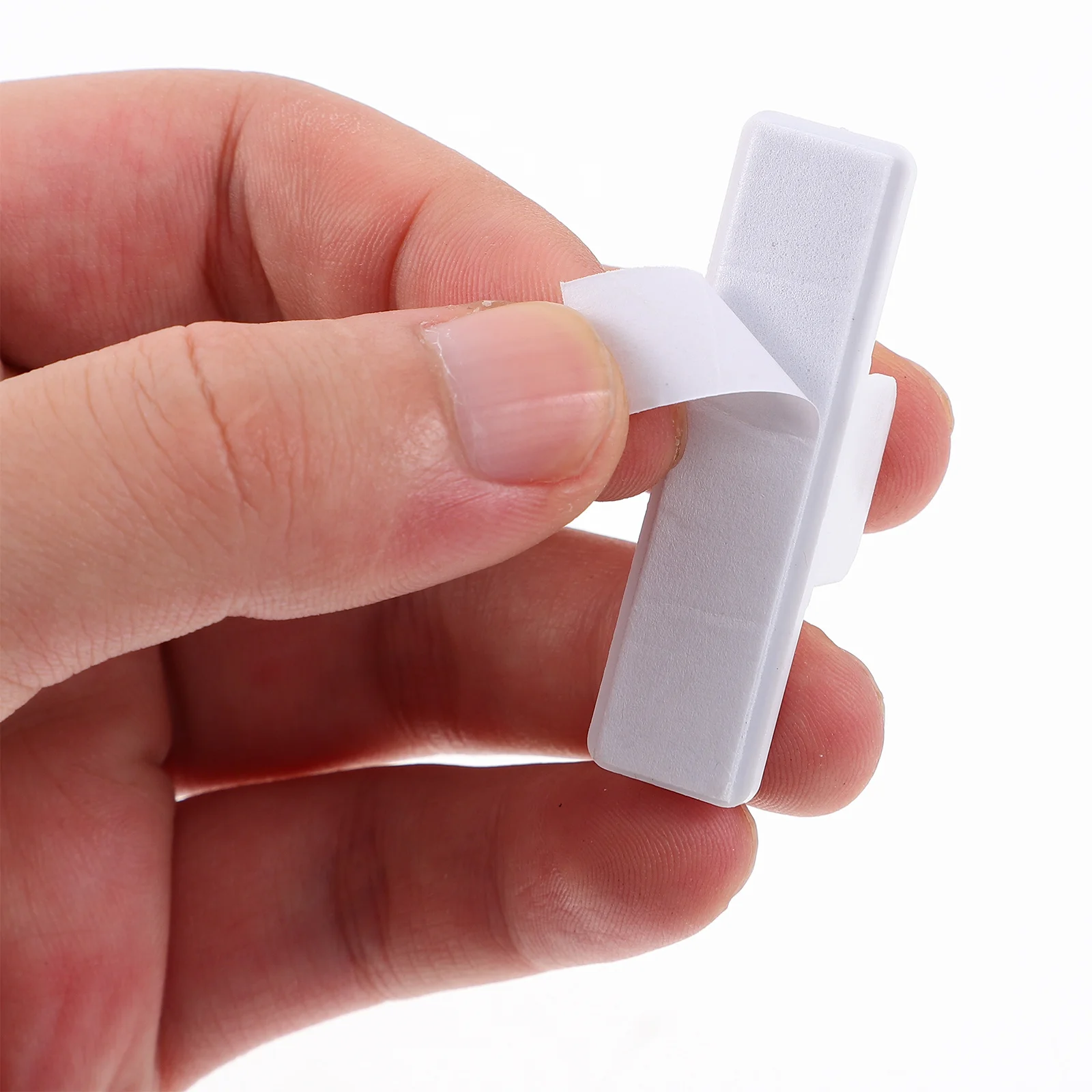 

20pcs Pen Clips Whiteboard Marker Holders Self-Adhesive Small Plastic Clamps For Office School Classroom Wall Mount Pencil