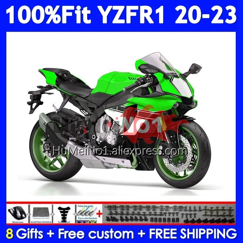 Injection For YAMAHA YZF R1 R 1 1000 YZF-R1 YZFR1 20 21 22 23 24 371No.137 Hot green  YZF1000 2020 2021 2022 2023 2024 Fairing