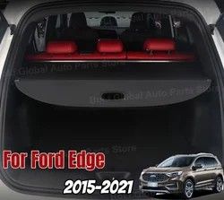 Car Rear Cargo Cover Privacy Trunk Fit for Ford Edge 2015-2021 Screen Security Shield Curtain Black Retractable Cargo Cover