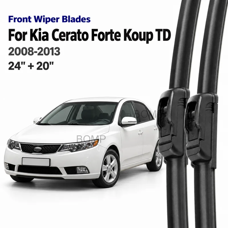 For Kia Cerato Forte Koup TD 2008-2013 Front Wiper Blades Windscreen Windshield Durable Brushes 24"+20" Car Accessories