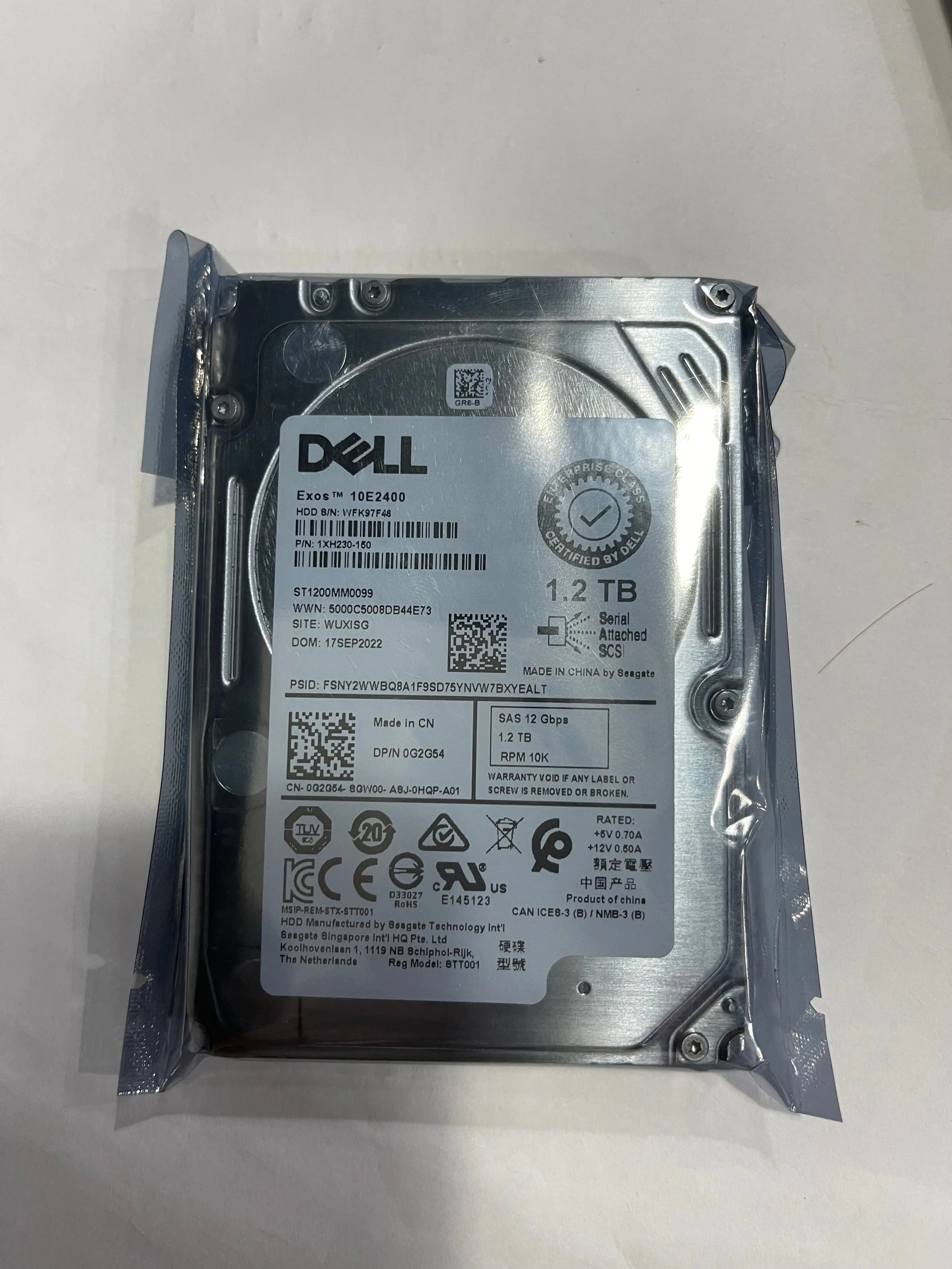 

Для DELL G2G54 0G2G54 1,2 TB 12 Gb/s 2,5 "10K Enterprise жесткий диск ST1200MM0099