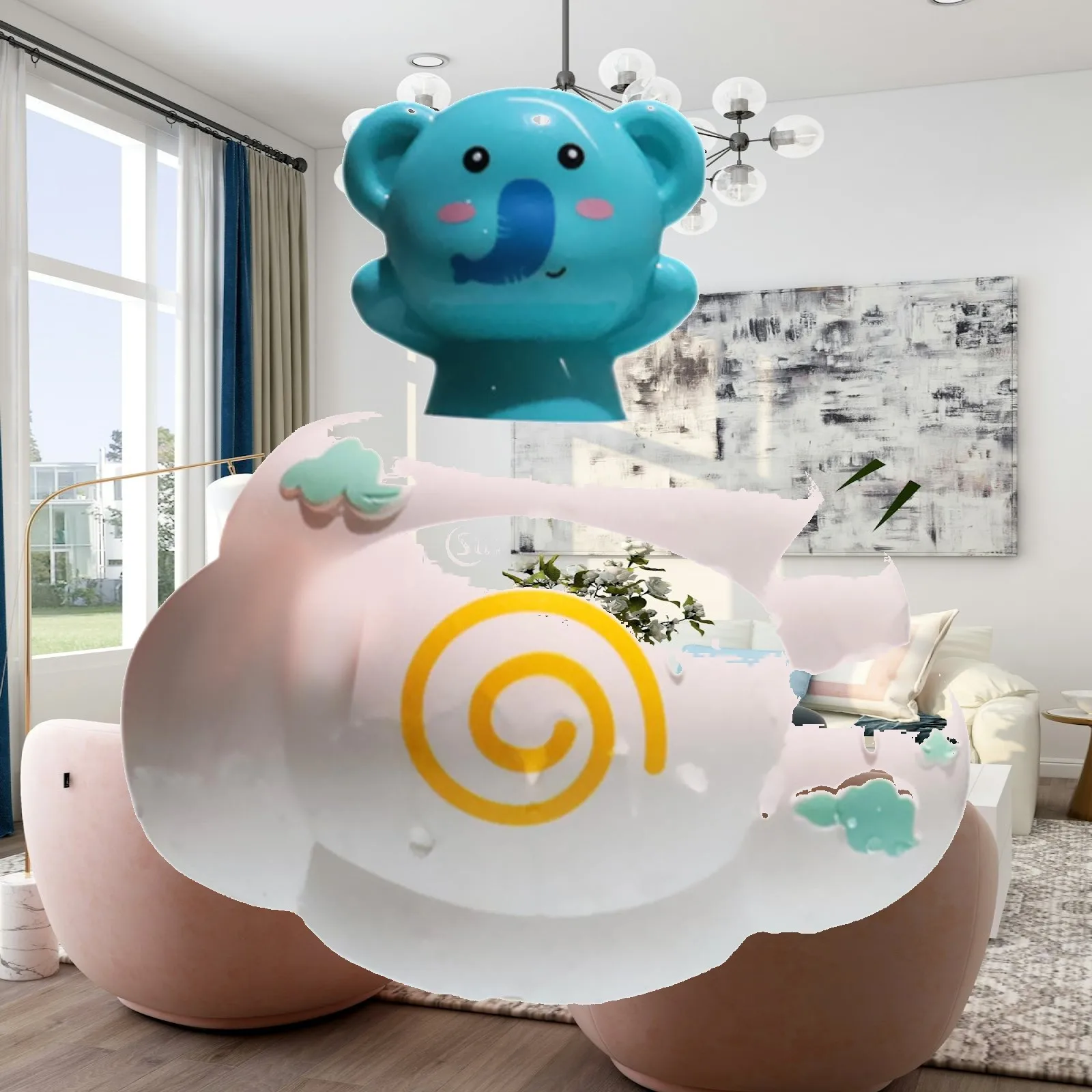 Creative Bath Spray Toy Compact Rain Cloud Sensory Development Water Sprayer for Baby Bath Item