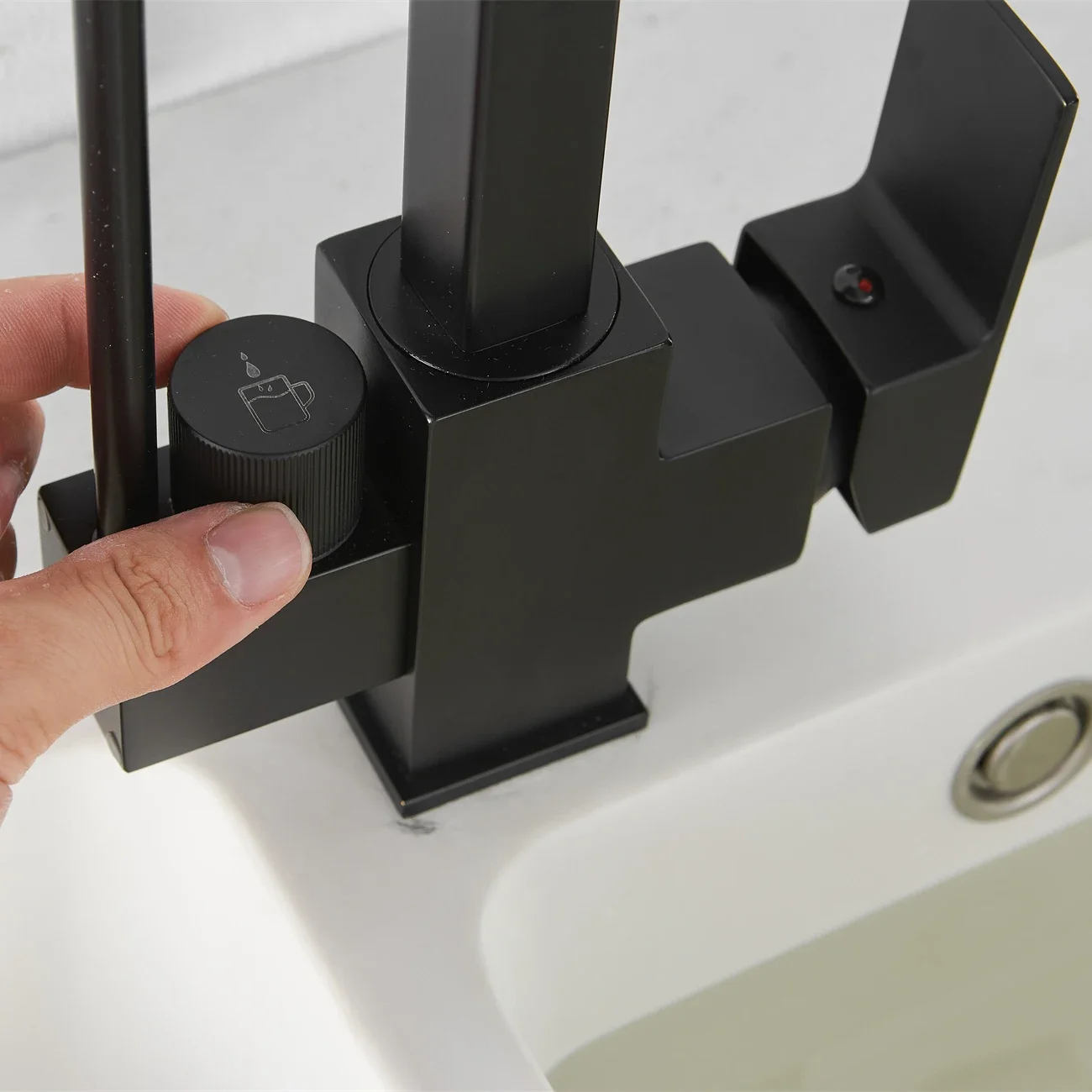 Hot Cold Touch Filter Kitchen Faucets Square Chrome Pull Out Kitchen Sink Mixer Tap Smart Sensor Touch Kitchen Mixer Faucet