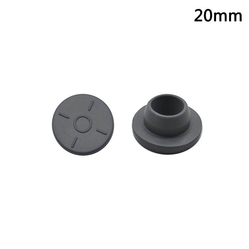 

500pcs 20mm Butyl Rubber Stopper Plug for Medical Glass Bottles Vials - Pharmaceutical Packaging