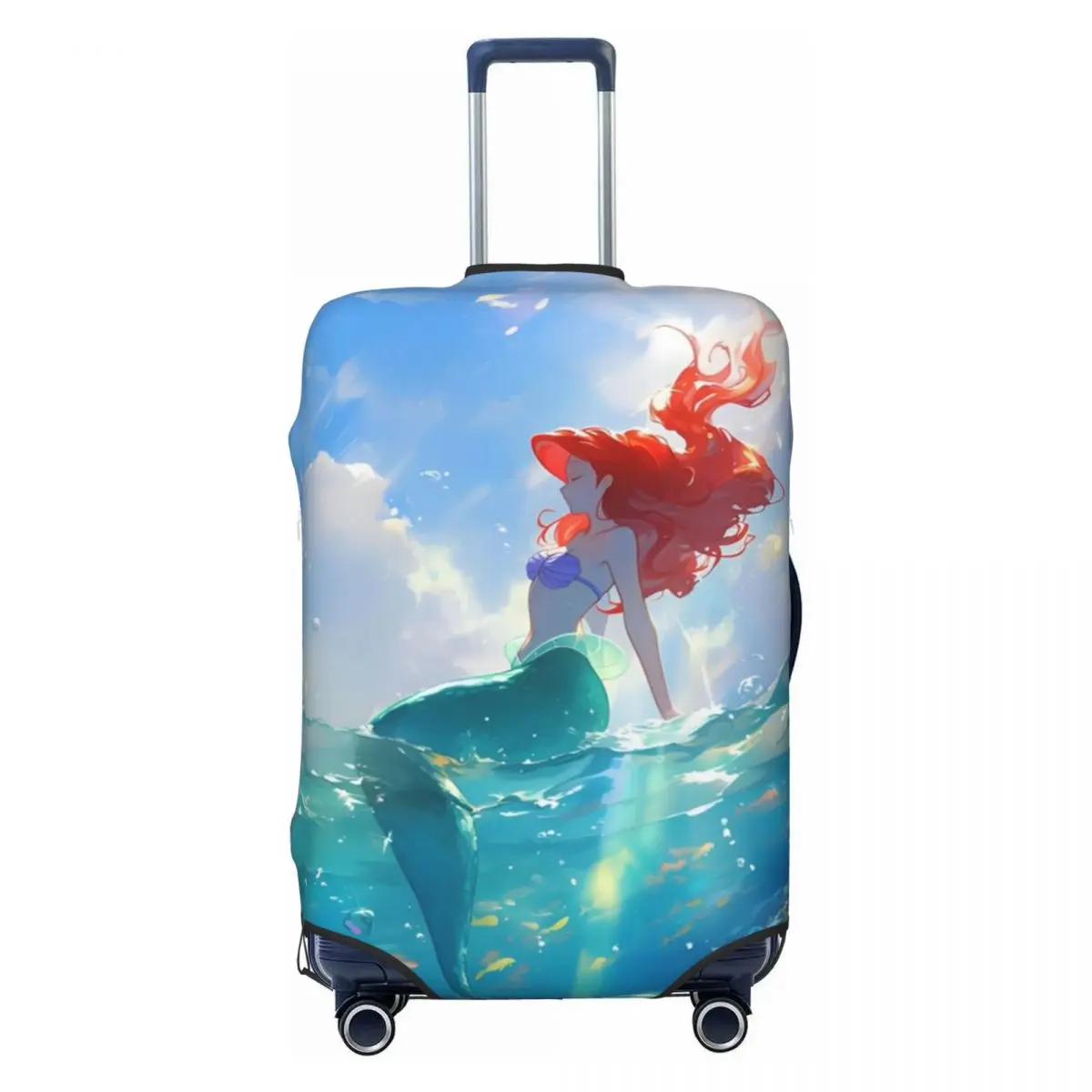 

Custom The Little Mermaid Luggage Cover Fashion Kawaii Princess Cartoon Suitcase Protector Covers Suit For 18-32 inch