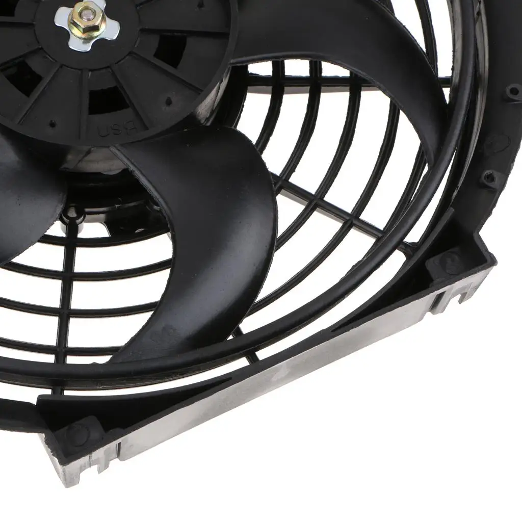 

Engine Cooling Radiator Fan 12V 80W Slim Electric Cooler Mount Kit for Universal Car Truck Trailer RV Easy Install