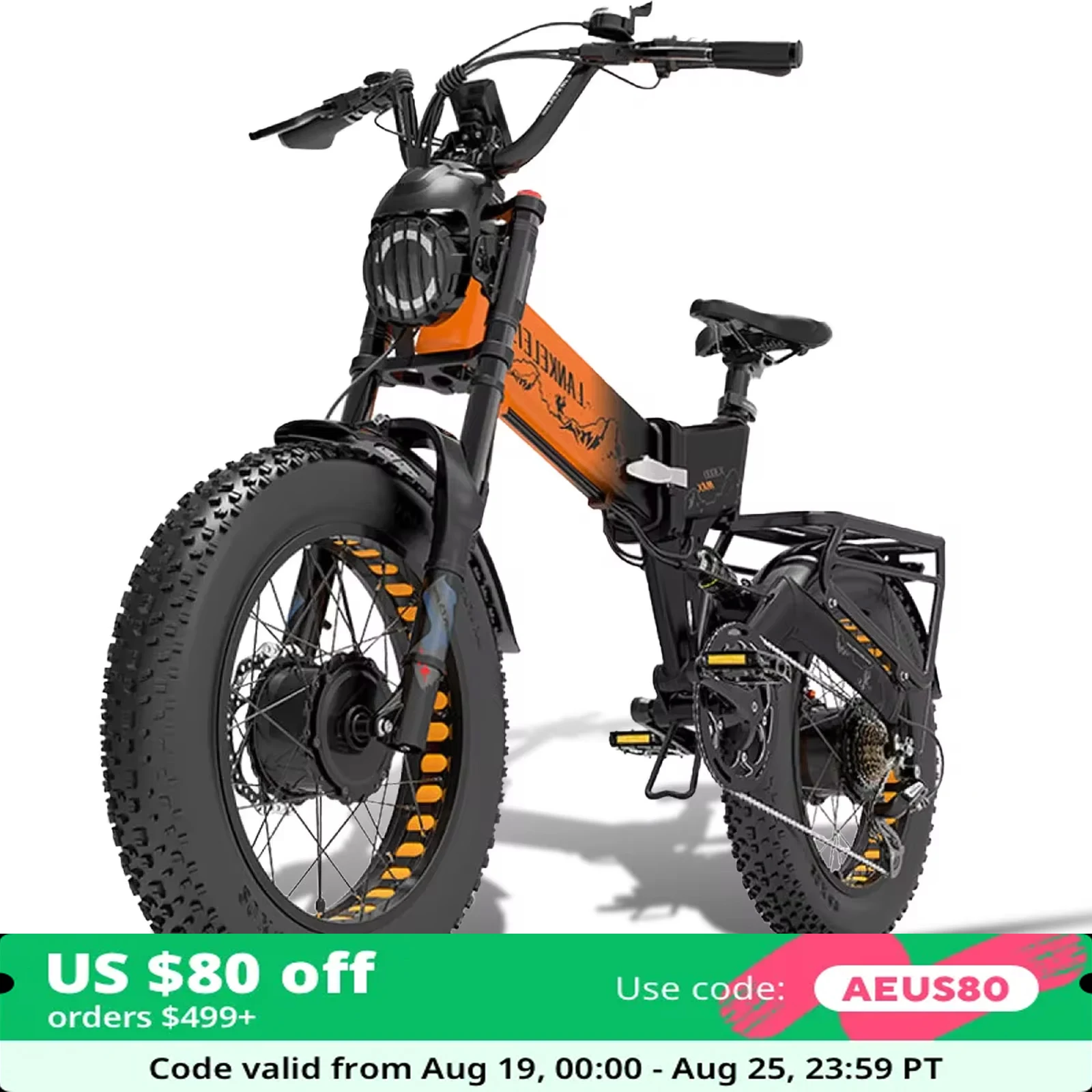 X3000 Max 2000W Dual Motor Electric Bike, Foldable Ebike for Adults, 48V 20AH 20'' Fat Tire MTB, 7-Speed,Hydraulic Disc Brakes