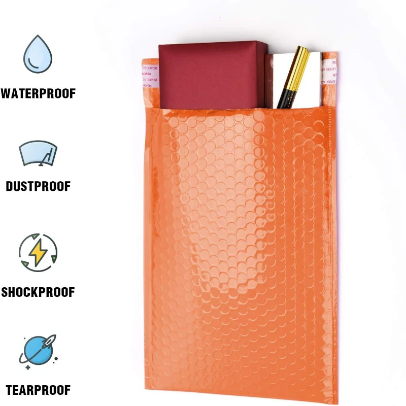 50PCS Bubble Mailer for Small Business with Shockproof and Waterproof Features Padded Envelopes Lined Poly Mailer Shockproof