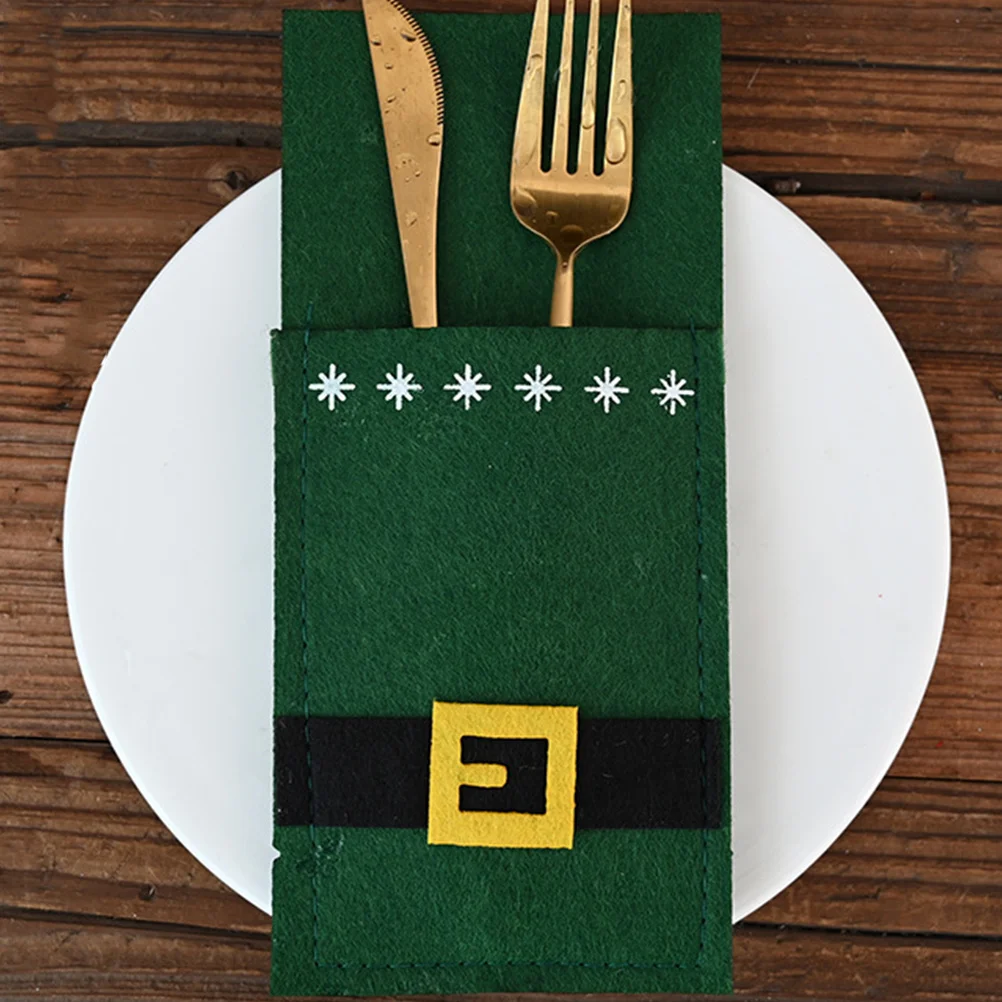 

6 Pcs Christmas Tableware Holder Silverware Bags for Dining Room Decor Decorations Cutlery