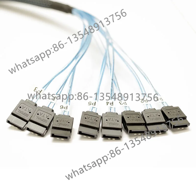 

SATA3 Straight Bend Data Cable 4/6/8 Packs 0.5m 0.7m 1m 6Gbps High-speed SSD Solid State Drive Data Cable Factory Direct Sales