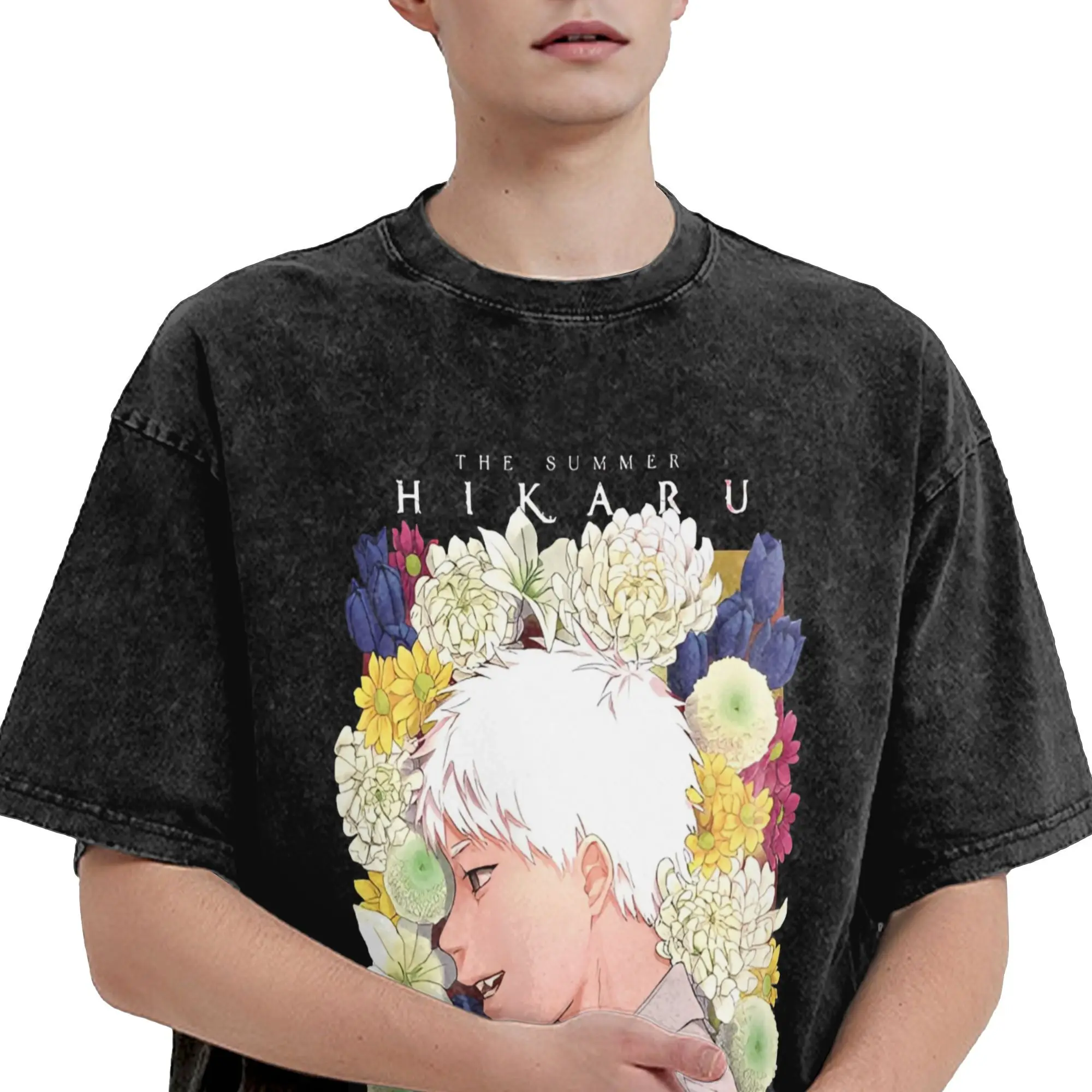 الرجال الصيف Hikaru Died تي شيرت بلايز الصيف Y2K مضحك قصيرة الأكمام تي شيرت س الرقبة الهيب هوب عادية التي شيرت Hot البيع