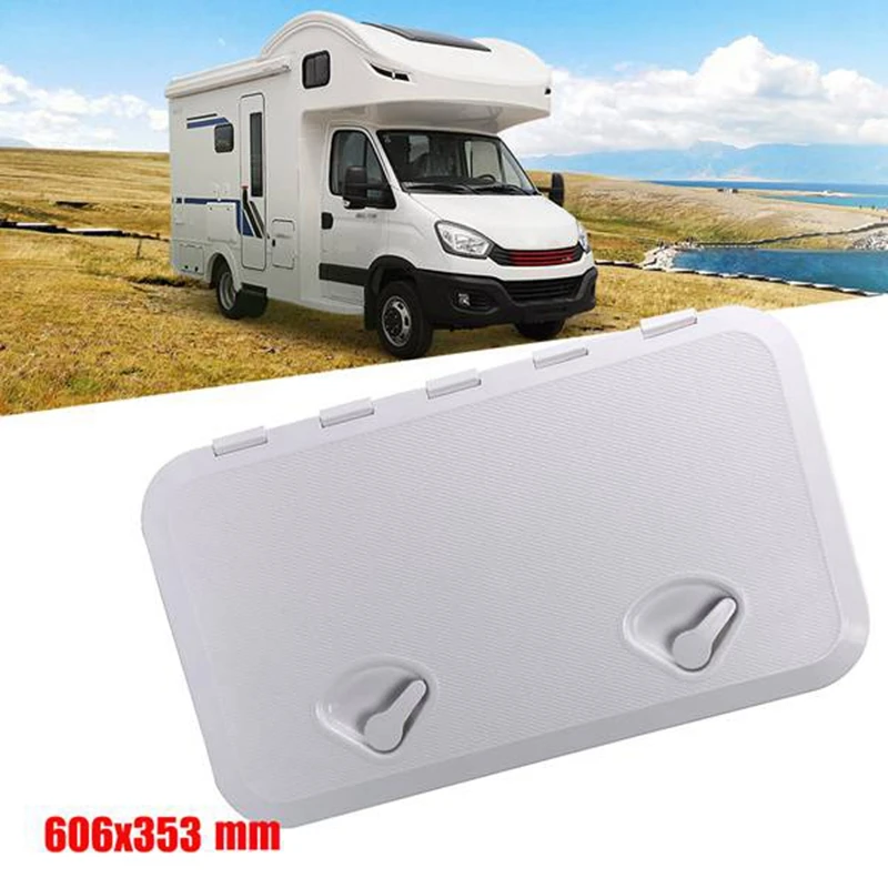 243X607mm Square Deck Cover Hatch Cover Hand Hole Cover ABS Plastic Anti-Aging Marine Yacht Speedboat RV Replacement