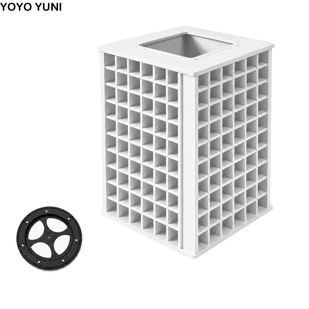 360° Rotating Storage Rack Bead Organizer Multi-Compartment Diamond Painting Jar Storage Rack Unit Upright Plastic
