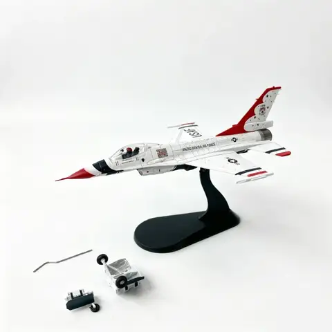 1/72 Scale Aircraft Replica F-16C Thunderbird Flight Jet F16 Plane Model Kit Metal Diecast Airplane Decoration Military Souvenir
