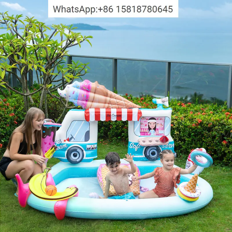 For FLOATO-PIA original ice cream truck outdoor water pool toys inflatable pool