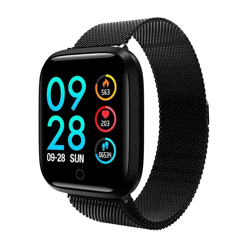 P70 smartband z zegarkiem pętla magnetyczna pasek do P68 P80 Smartwatch Q9 metalowa bransoletka korea nadgarstek akcesoria