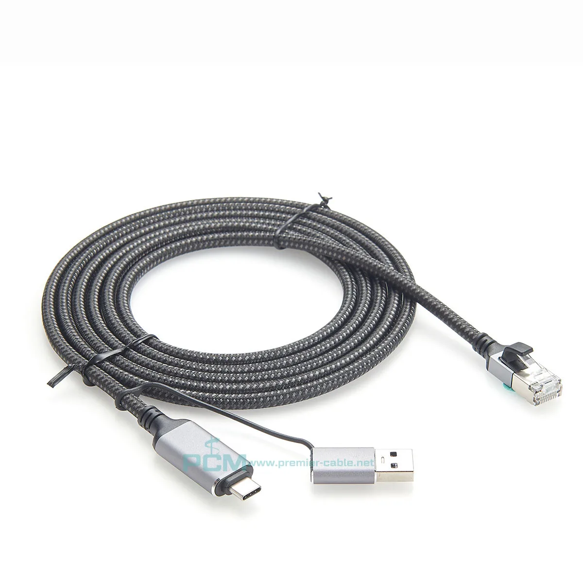 2 in 1 USB C to Ethernet CAT6 Cable USB 3.0 to RJ451000Mbps usb networking cable USB 3.1 to RJ45 Gigabit LAN Network Cable