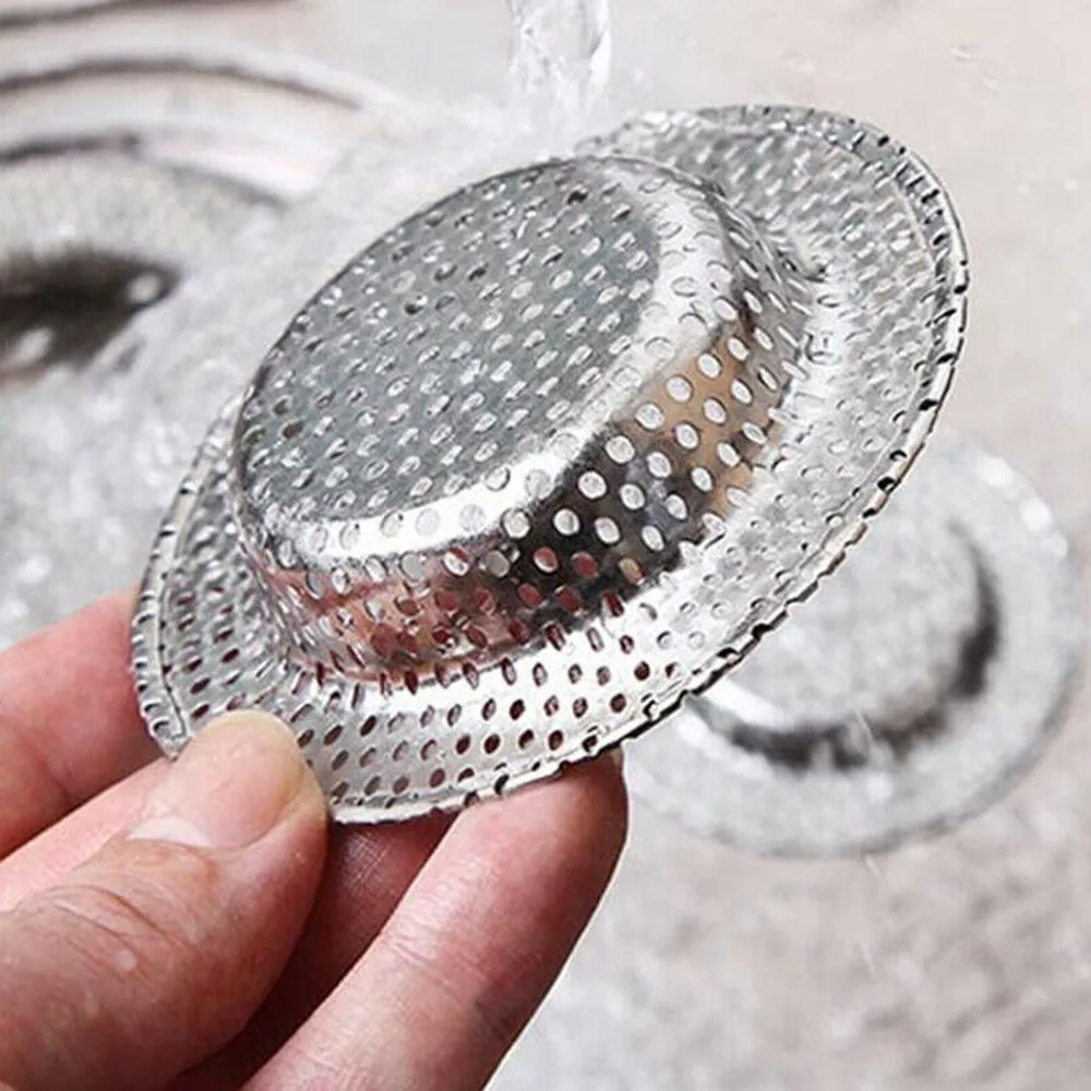 Bathtub Sink Shower Food Hair Catcher Drain Plug Filter Strainer Stainless Steel Kitchen Sink Filter Kitchen Sink Accessories