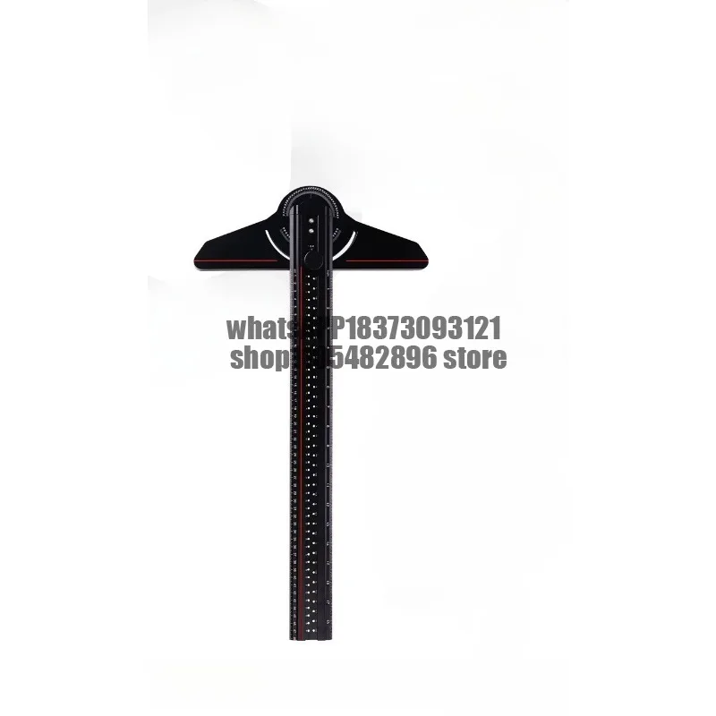 Woodworking scribing ruler T-type multi-function rotating angle ruler positioning tool thickened aluminum alloy