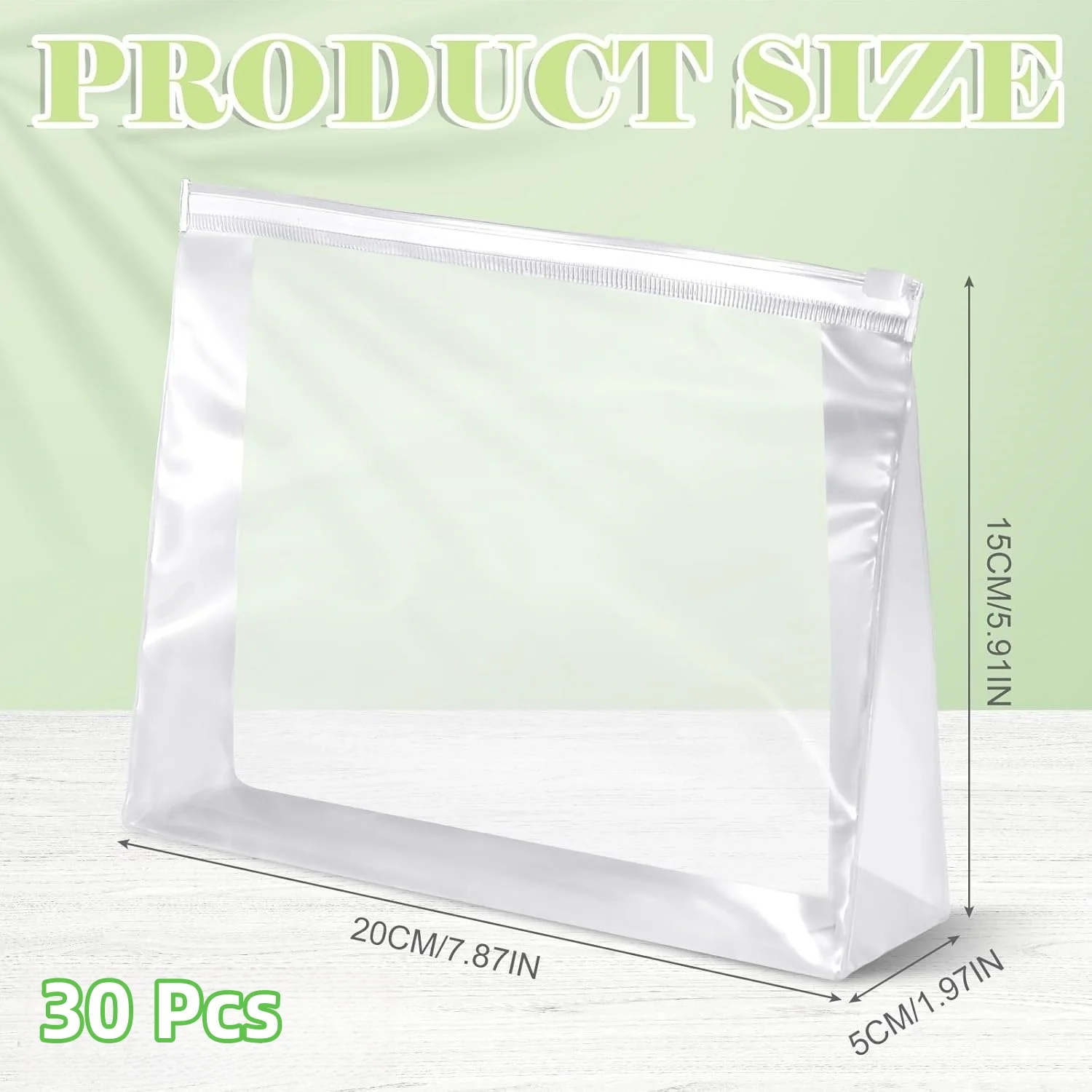 30Pcs Mini Clear Makeup Bag Small Clear Zipper Pouch Travel Plastic Cosmetic Organizer Waterproof for Toiletries Swimsuit Bikini