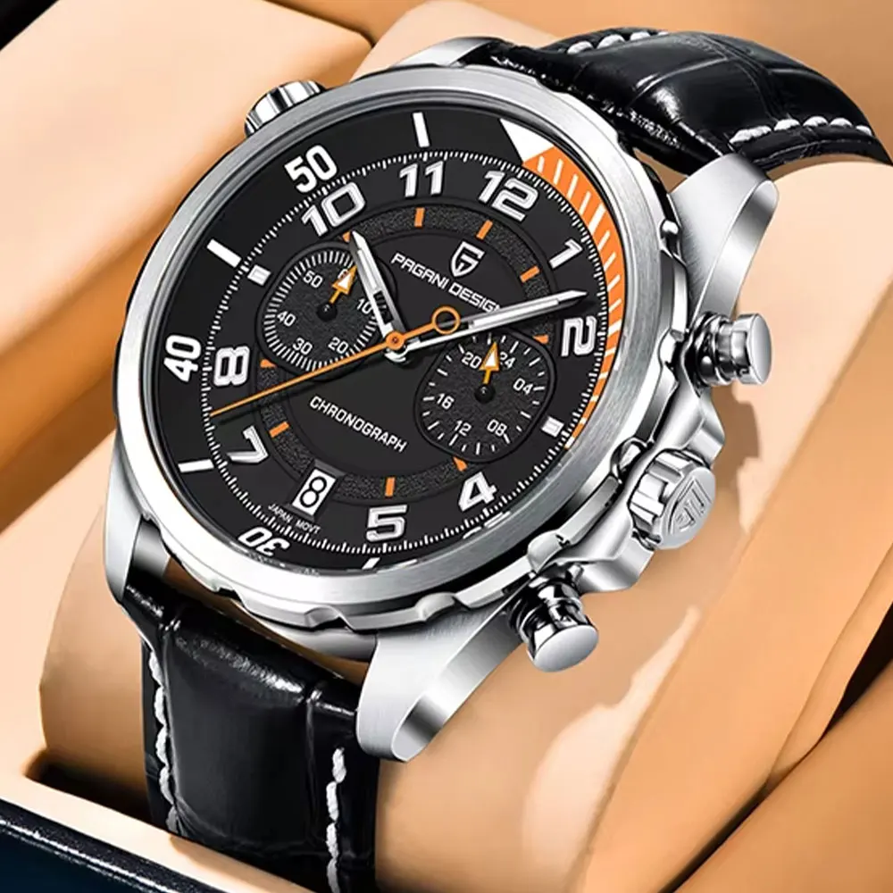 

PAGANI DESIGN New Chronograph Gift Men Watch Sapphire Glass Waterproof Wristwatch VK64 Quartz Watches Classic Leather Watch 2025