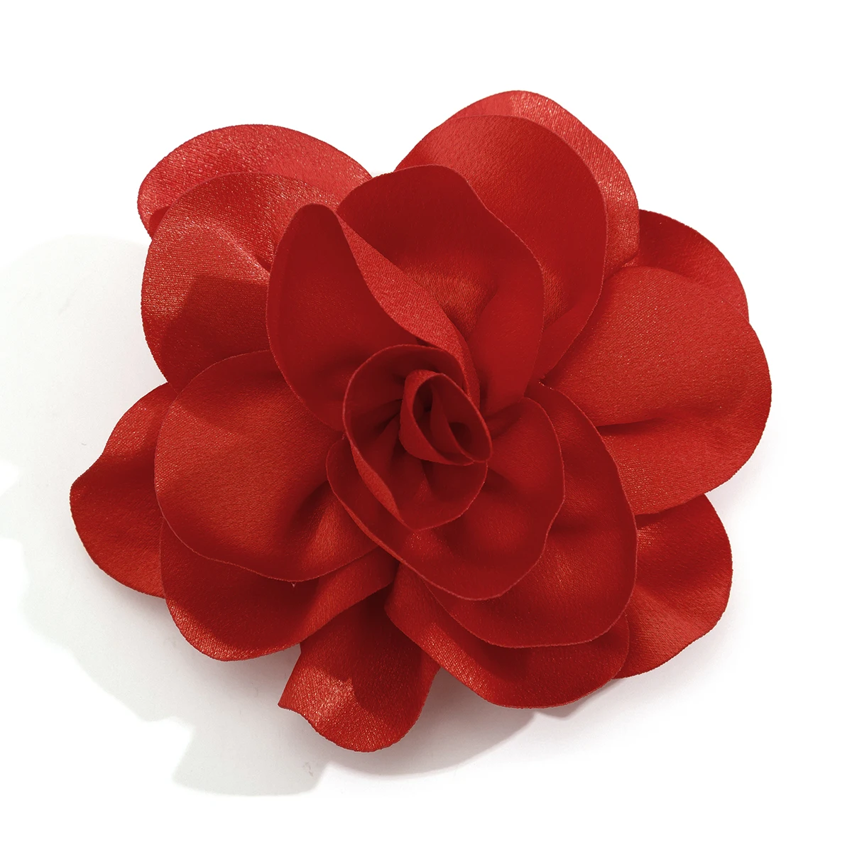 Ingemark-broche de flor de satén grande hecho a mano para mujer, broches elegantes para novia, accesorios de joyería para fiesta, regalo, 17CM