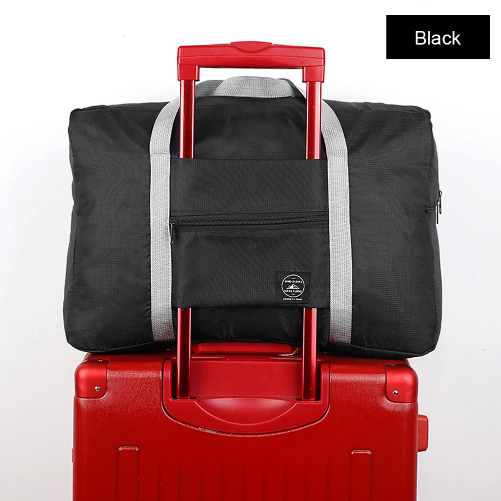 Impermeável Nylon Bagagem Organizer, dobrável Diversos Bolsa, de grande capacidade, leve, monocromática, Mulheres, Homens, Viajando