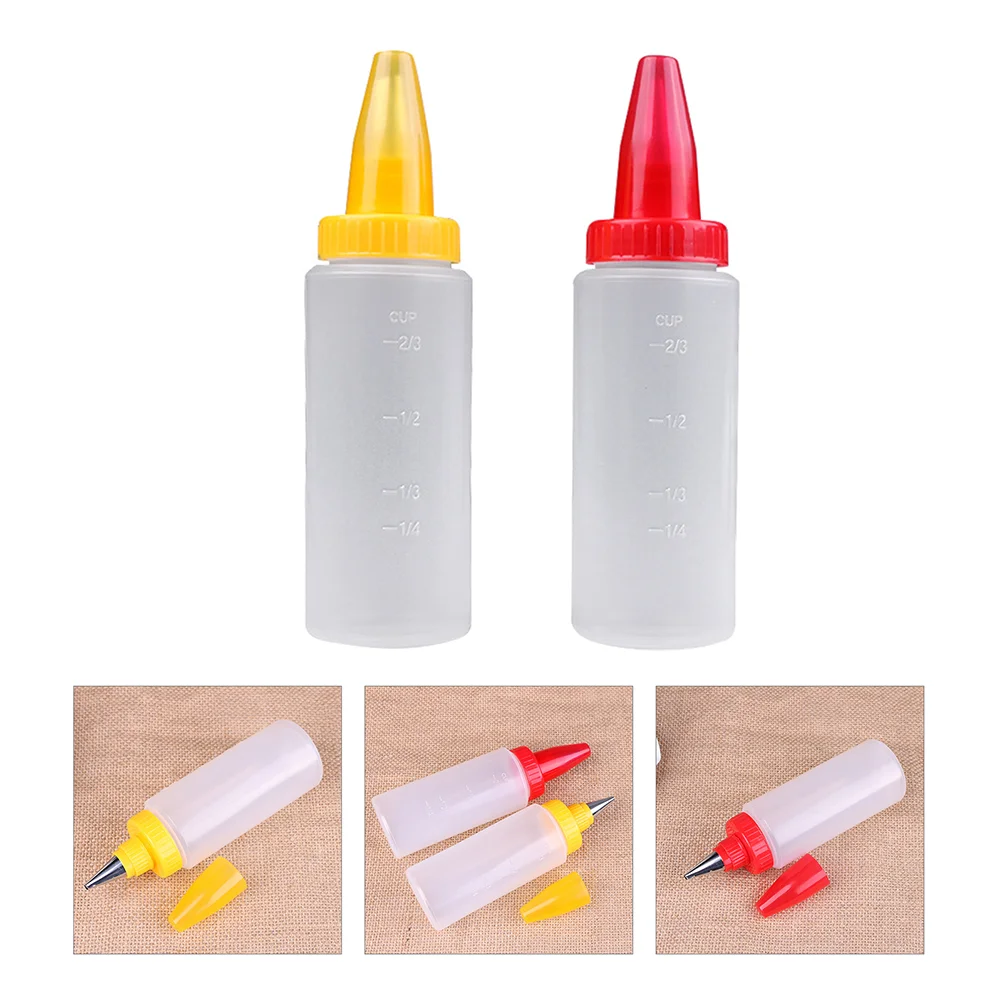 2 Pcs Straight Mounting Pot Premium Baking Tools Cake Decorator Dessert Cream Pp Accessory Icing Lightweight Piping