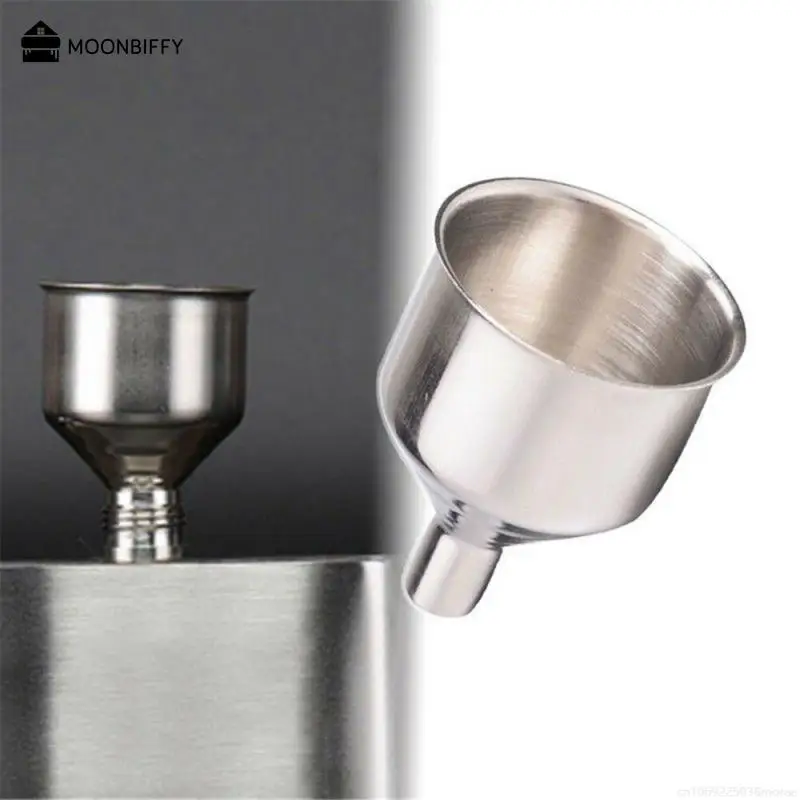 1PC Funnel 2 inch Stainless Steel Portable Mini Small Mouth Funnels Bar Wine Flask Universal Long-mouth Funnel Kitchen Accessory