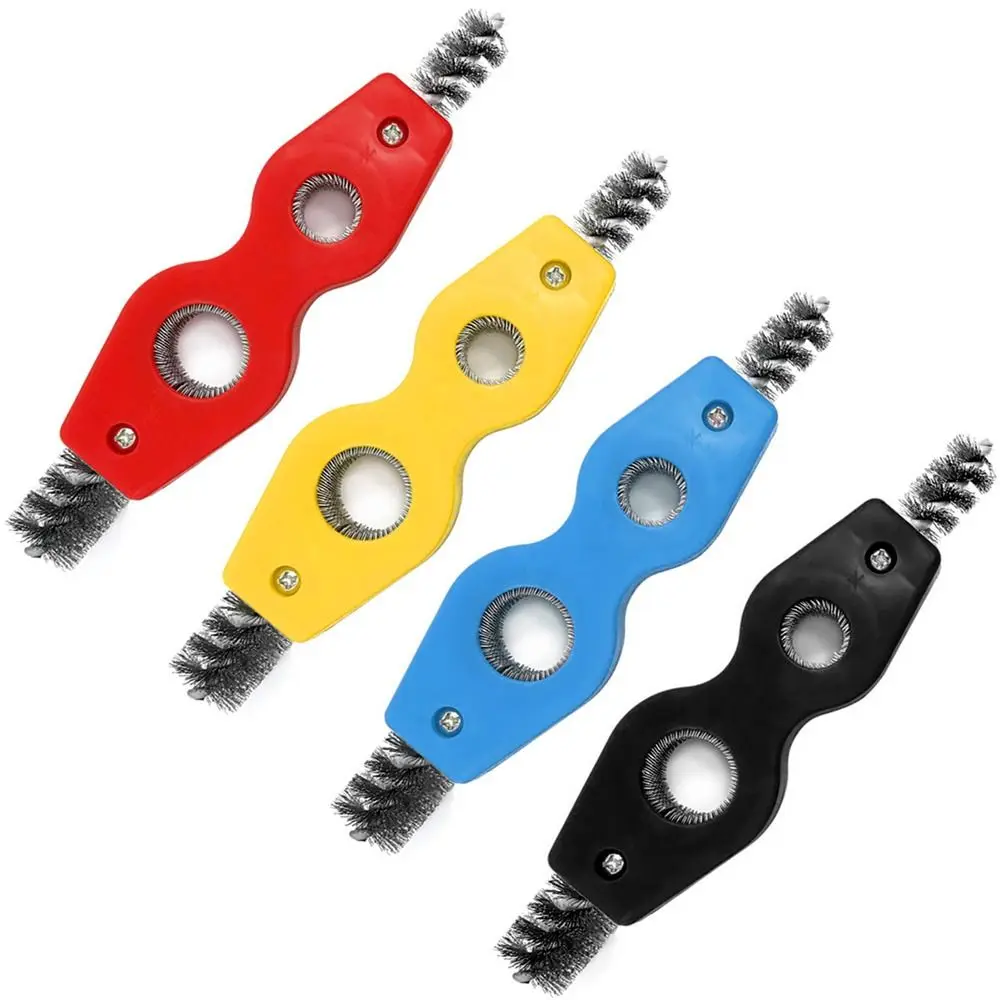Pipe Deburrer 4 in 1 Double-headed Copper Pipe Brush Copper Tube Polishing Inside Outside Reamer Pipe Cleaner Chamfering Tool